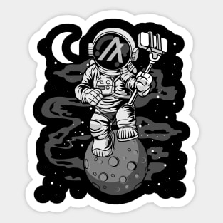 Astronaut Selfie Algorand ALGO Coin To The Moon Crypto Token Cryptocurrency Wallet Birthday Gift For Men Women Sticker